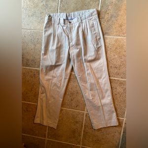 CHAPS - Boys cream khaki pants with pleats front & small elastic back, Size: 18H